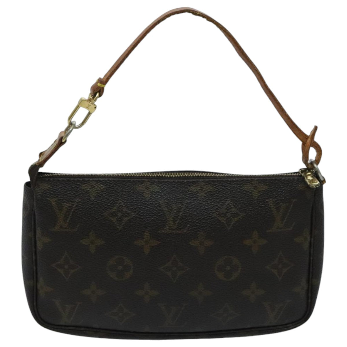 Louis Vuitton Pochette Accessoire Brown Canvas Clutch Bag (Pre-Owned)