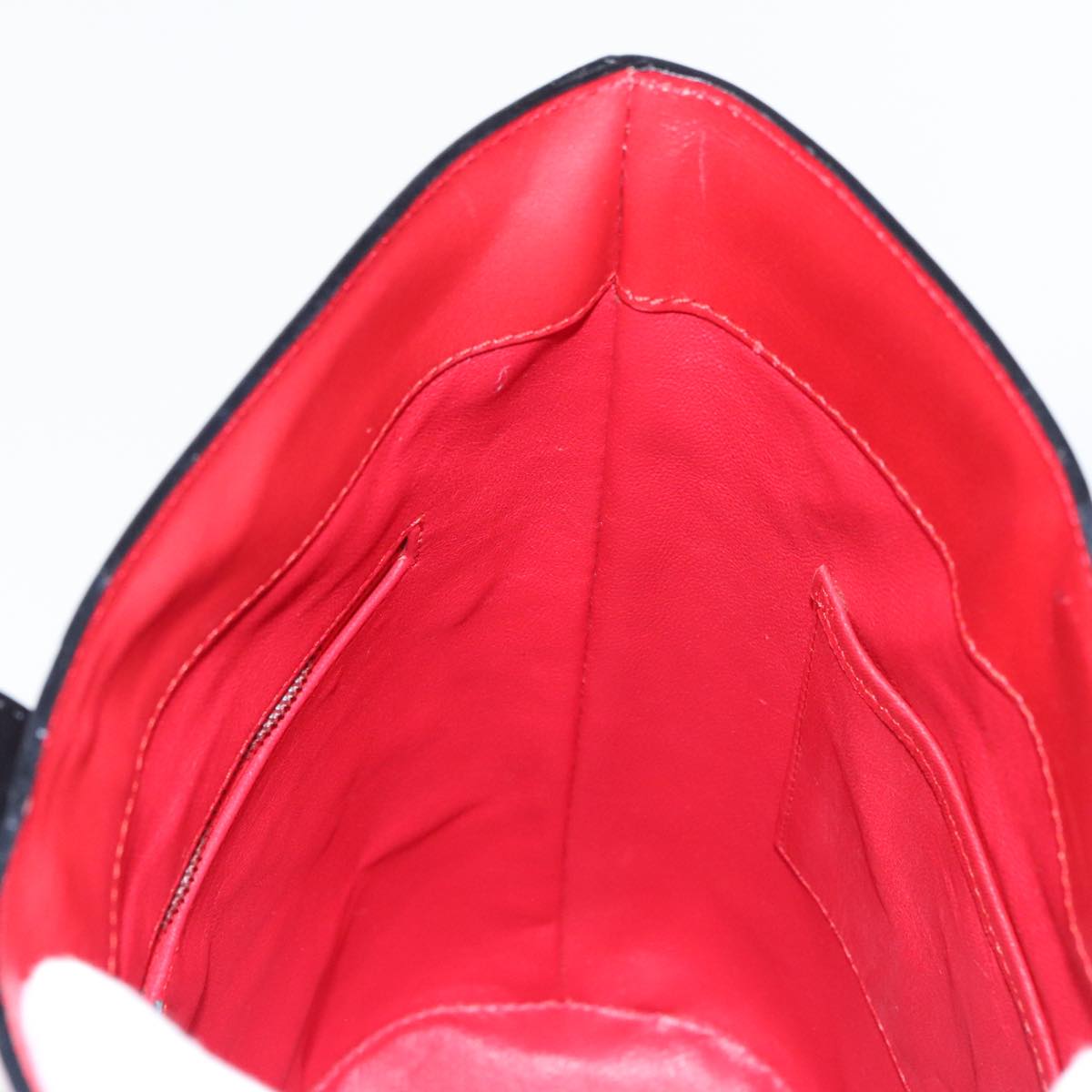 Céline Logo Du Cercle Red Leather Shoulder Bag (Pre-Owned)