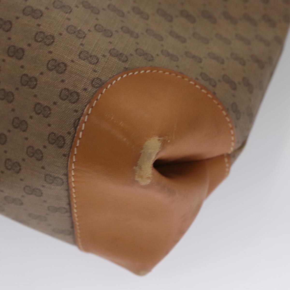 Gucci Sherry Beige Canvas Tote Bag (Pre-Owned)