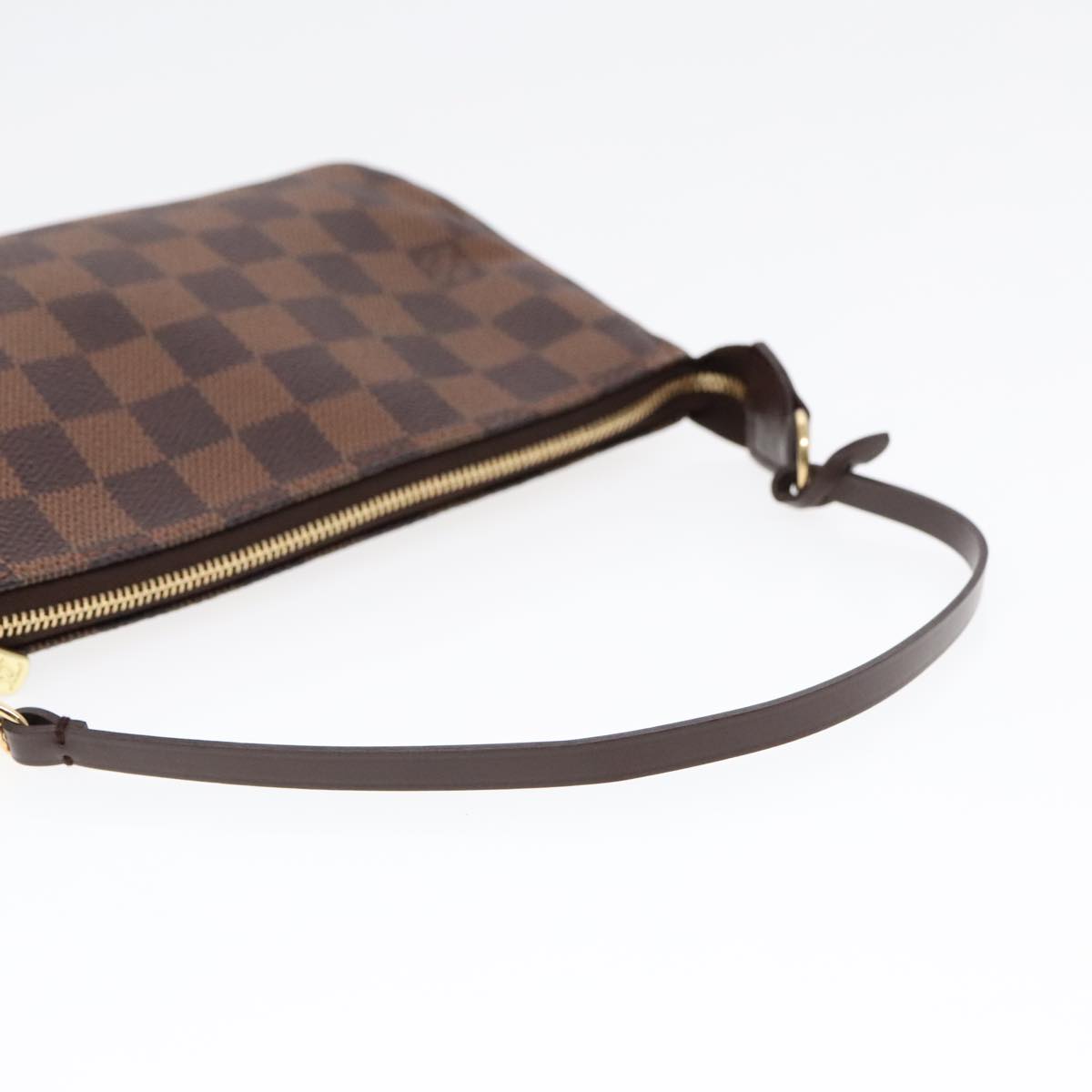 Louis Vuitton Pochette Accessoire Brown Canvas Clutch Bag (Pre-Owned)