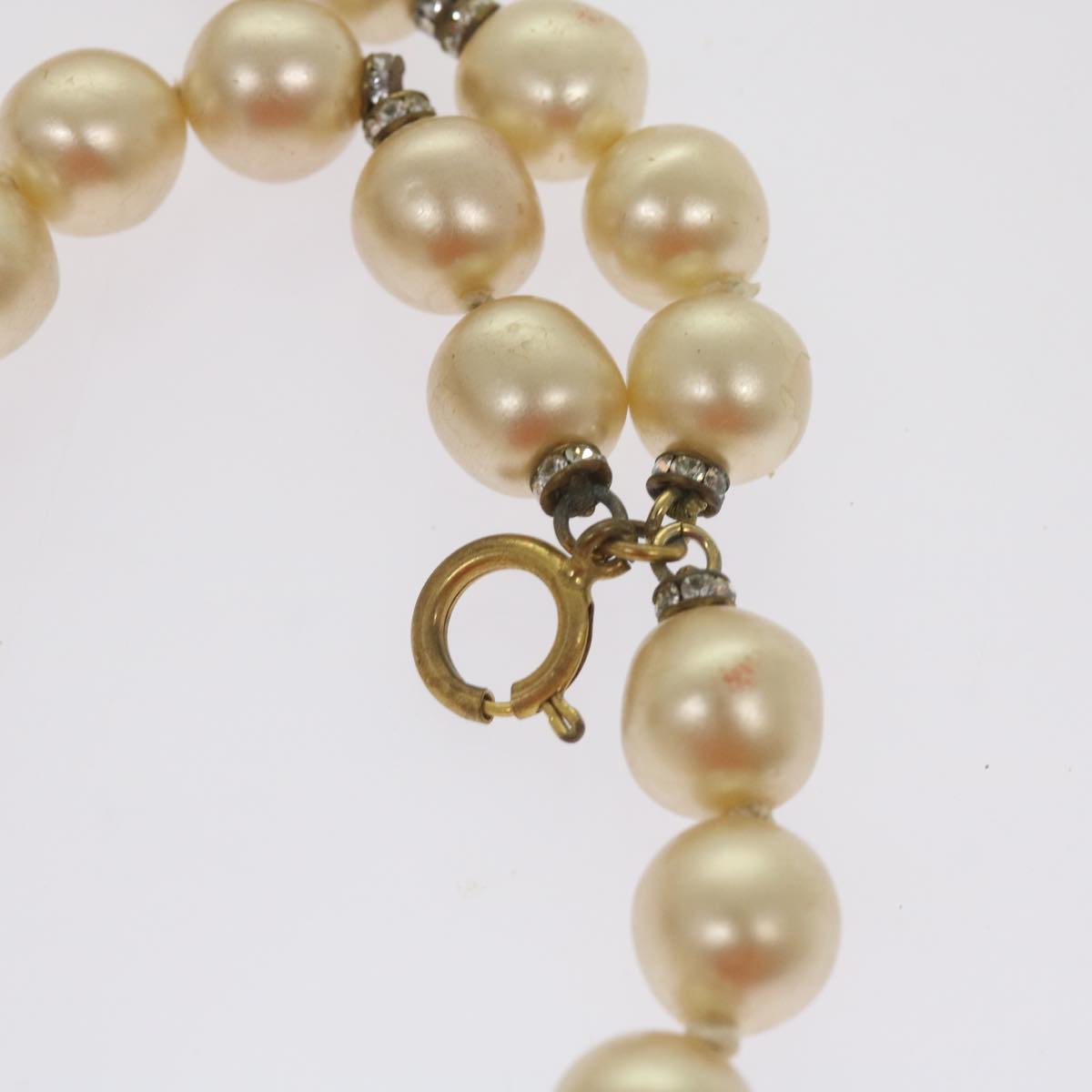 Chanel Coco Mark White Metal Bracelet Jewelry (Pre-Owned)