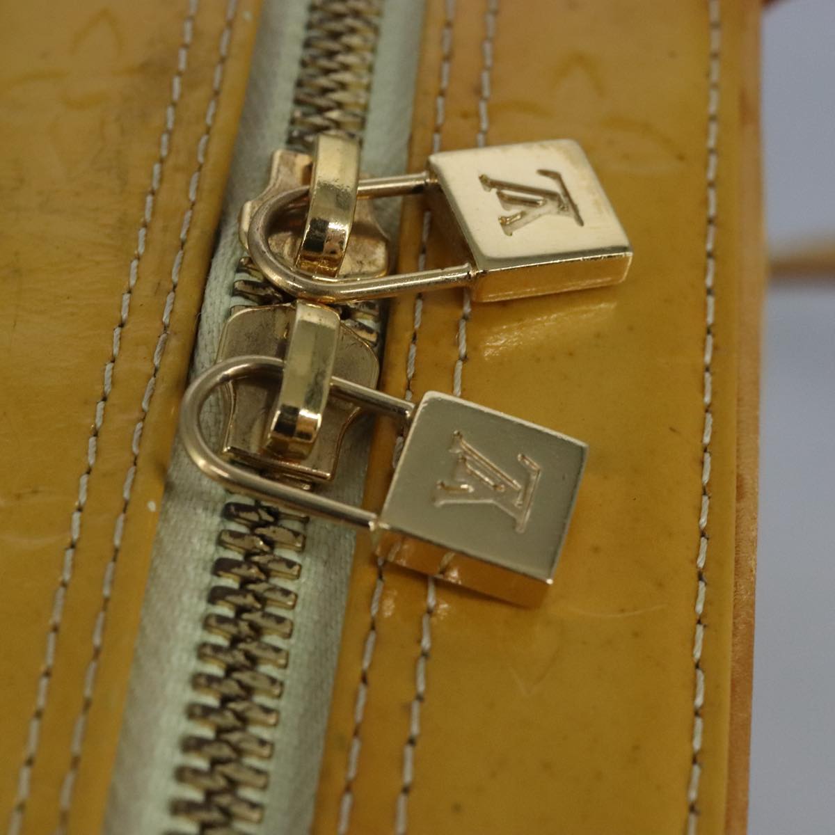 Louis Vuitton Murray Yellow Patent Leather Backpack Bag (Pre-Owned)