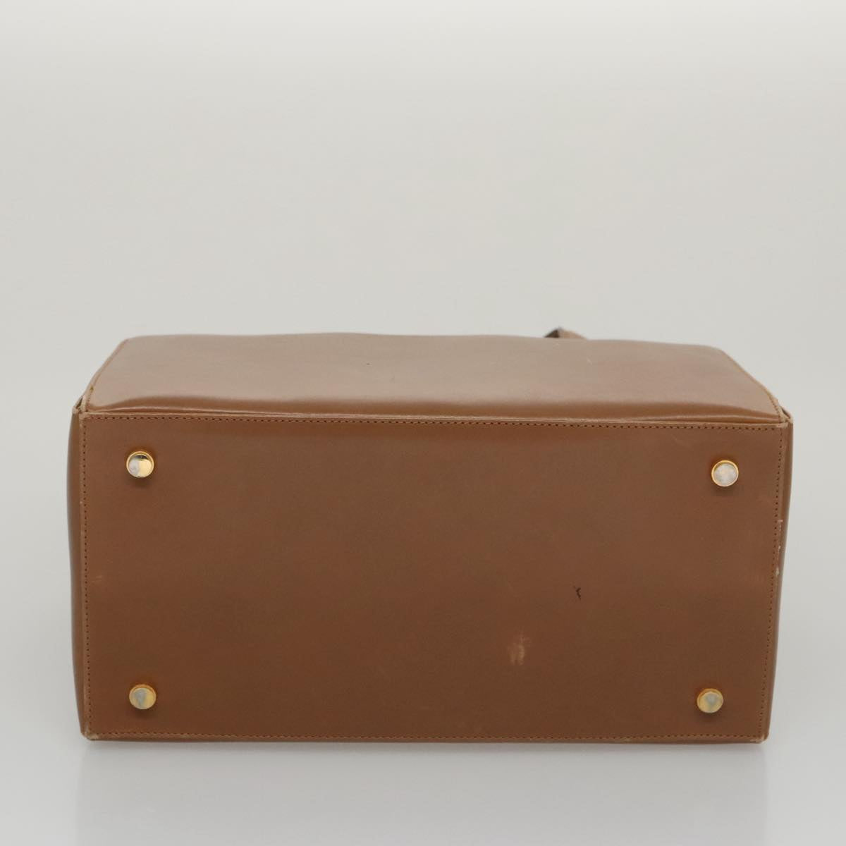 Salvatore Ferragamo Gancini Brown Leather Handbag (Pre-Owned)