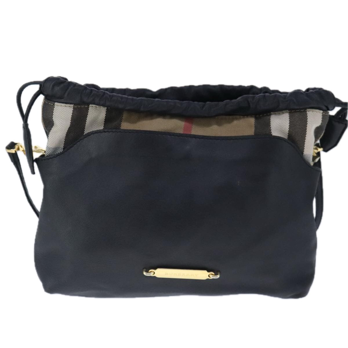 Burberry Black Leather Shoulder Bag (Pre-Owned)