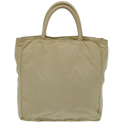 Prada Tessuto Beige Synthetic Handbag (Pre-Owned)