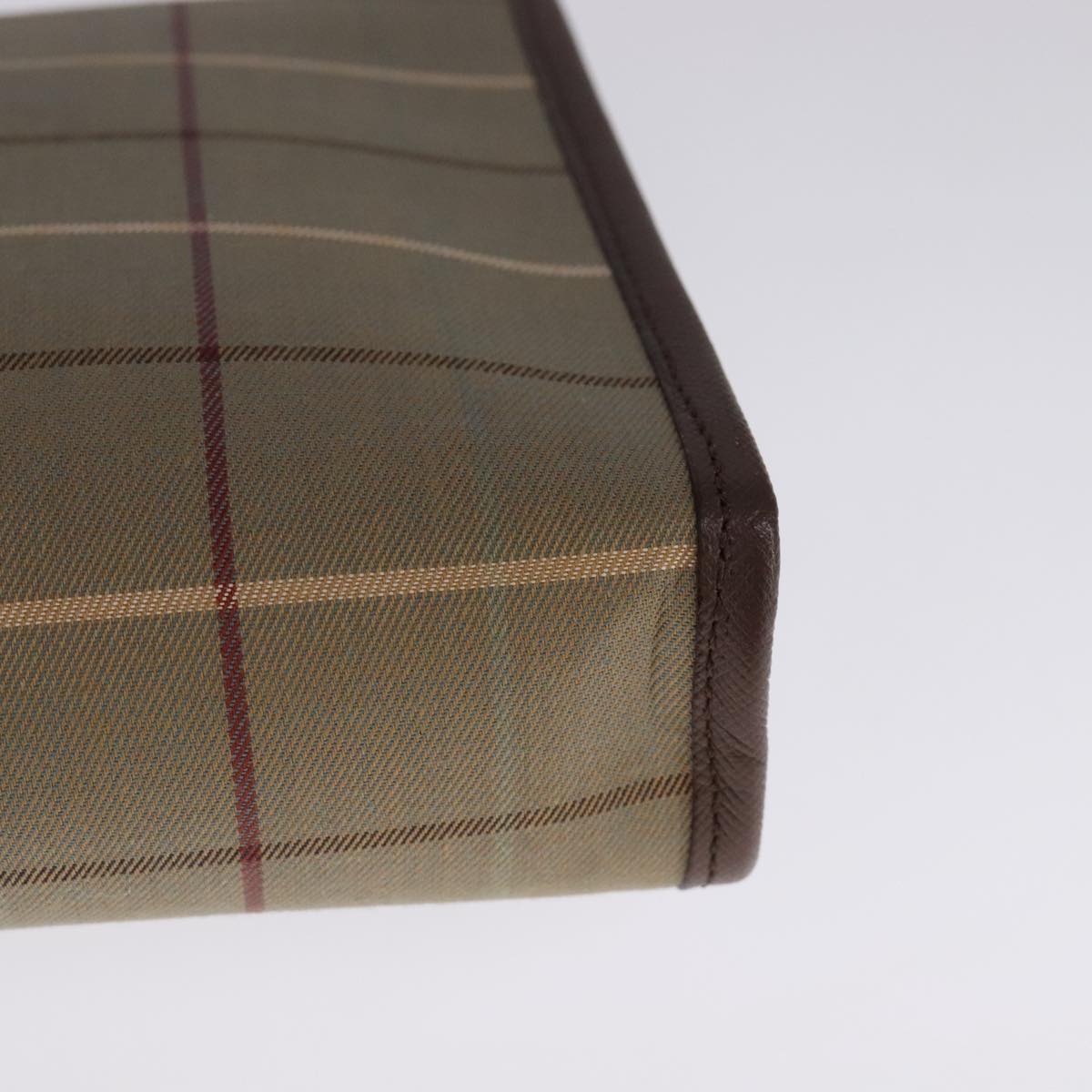 Burberry Nova Check Beige Canvas Clutch Bag (Pre-Owned)