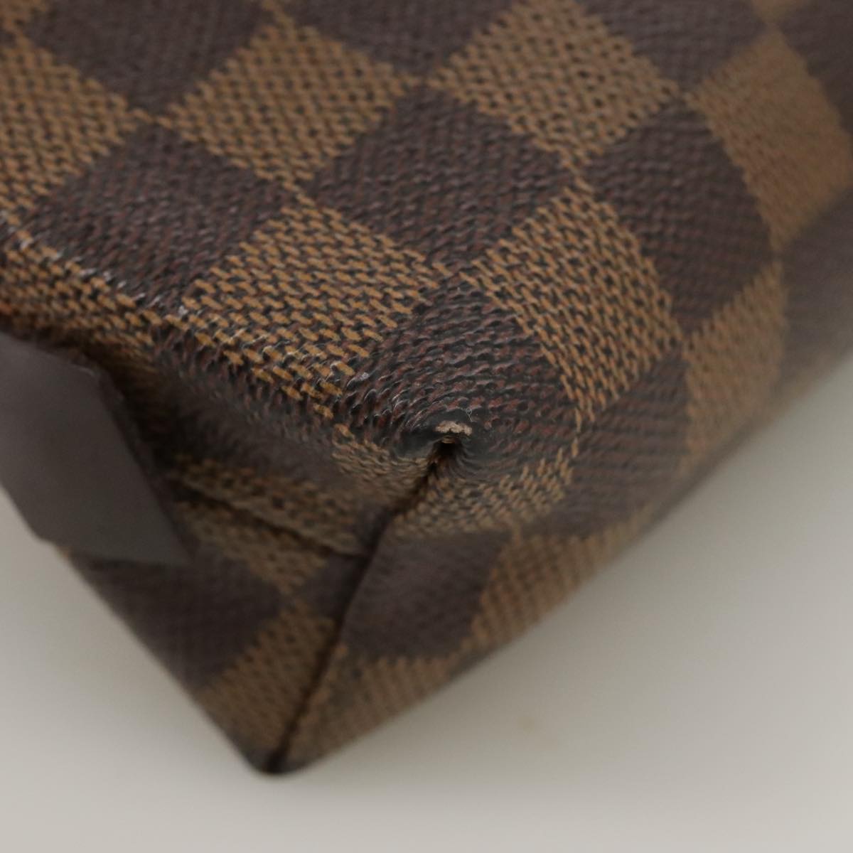 Louis Vuitton Trousse A Maquillage Brush Brown Canvas Clutch Bag (Pre-Owned)