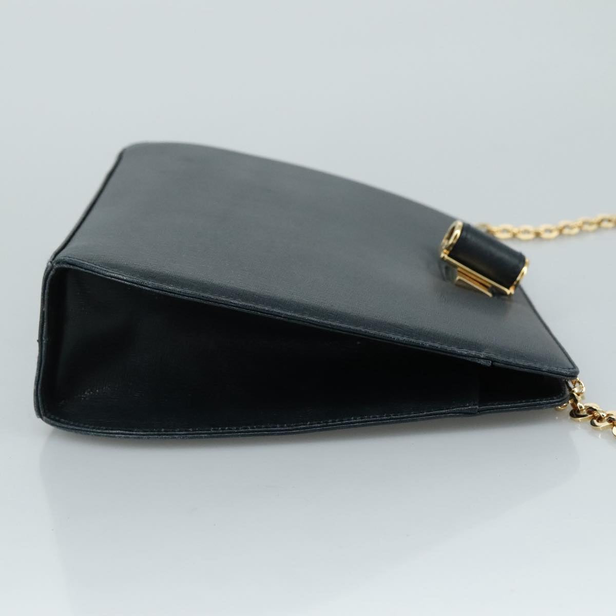 Salvatore Ferragamo - Navy Leather Shoulder Bag (Pre-Owned)