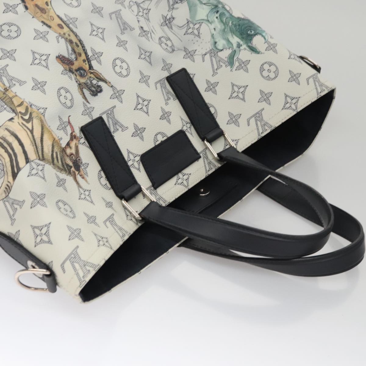 Louis Vuitton Françoise White Canvas Handbag (Pre-Owned)