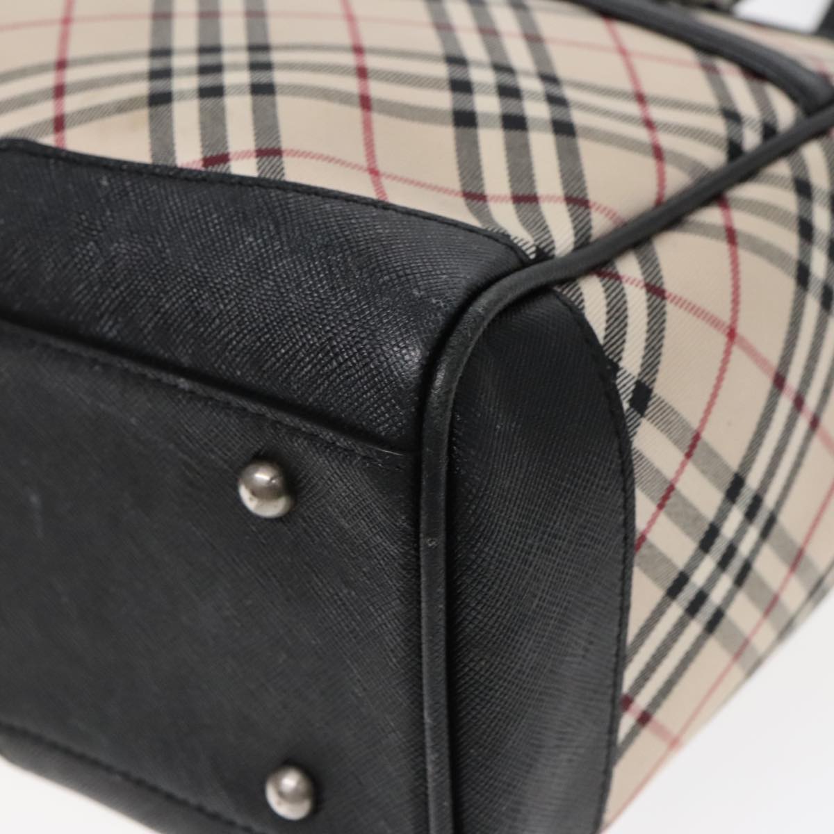 Burberry Nova Check Beige Canvas Handbag (Pre-Owned)