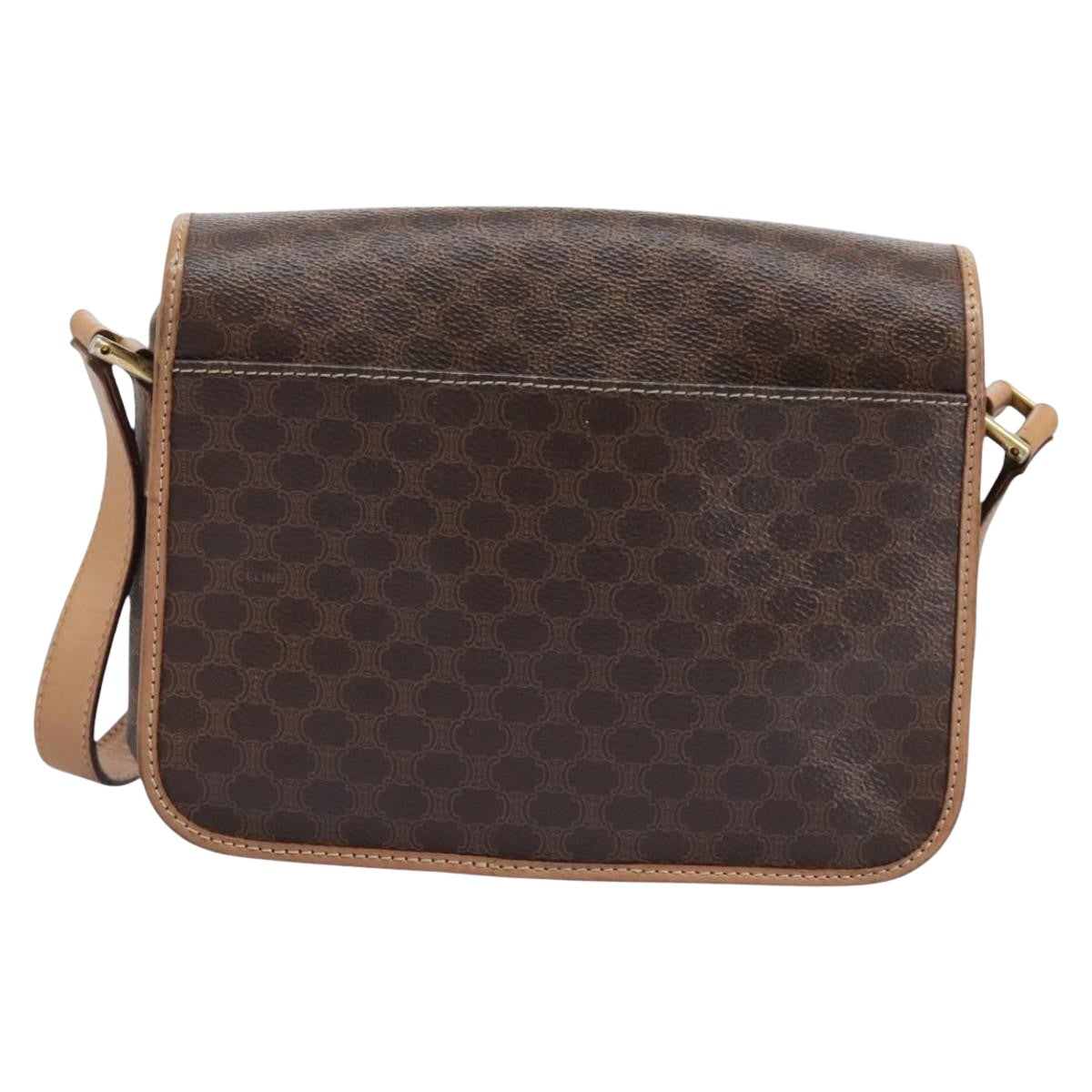 Céline Macadam Brown Canvas Shoulder Bag (Pre-Owned)