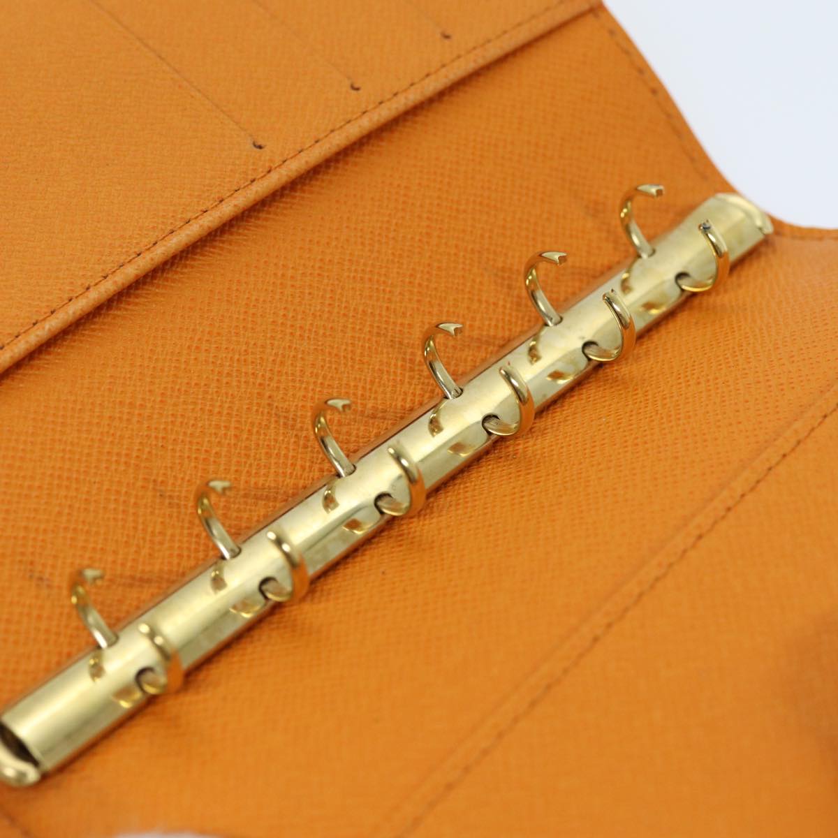 Louis Vuitton Agenda Cover Orange Leather Wallet  (Pre-Owned)