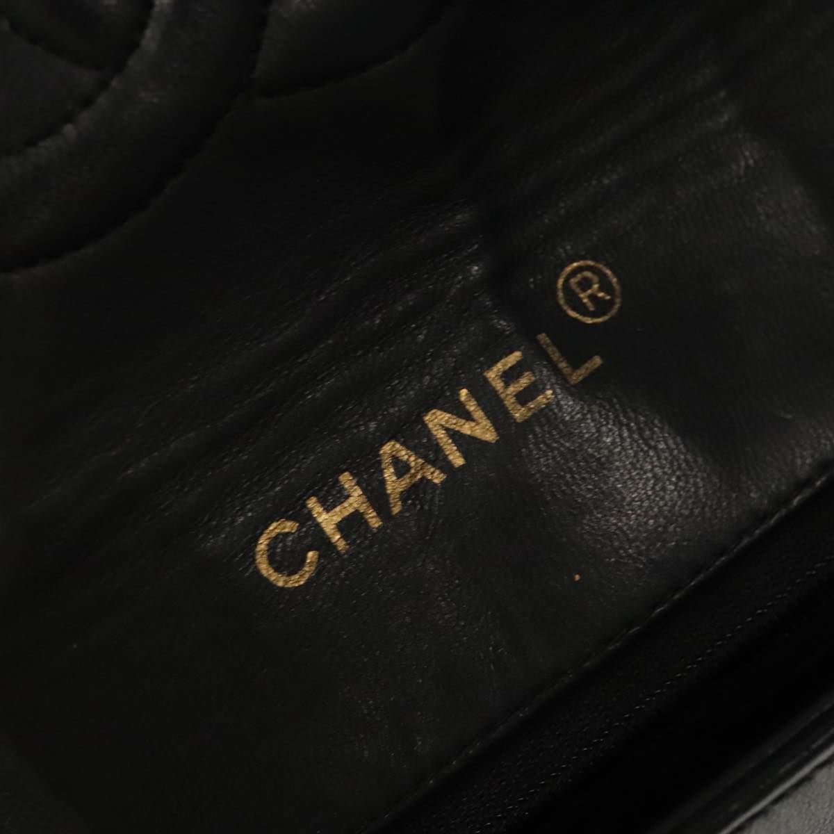 Chanel Coco Mark Black Leather Shoulder Bag (Pre-Owned)