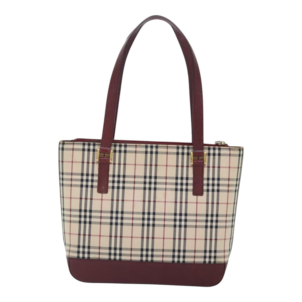 Burberry Nova Check Beige Canvas Tote Bag (Pre-Owned)