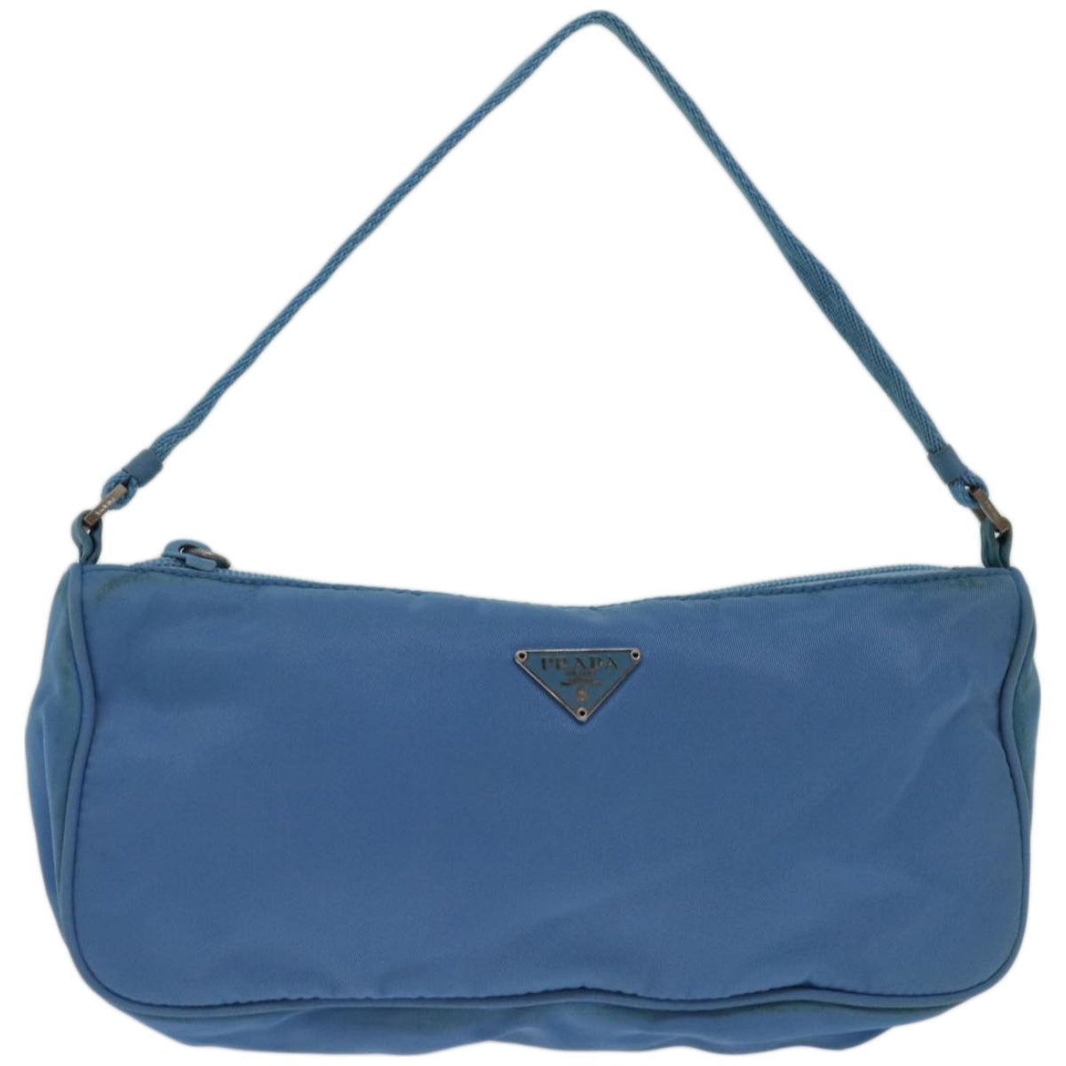 Prada Tessuto Blue Synthetic Shoulder Bag (Pre-Owned)