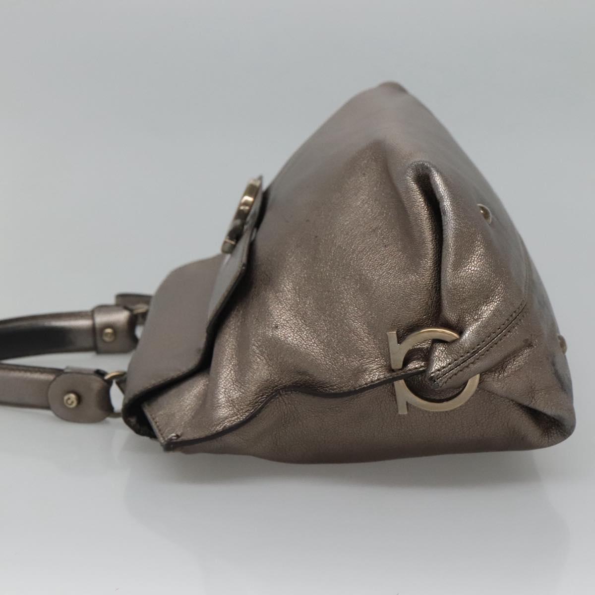Salvatore Ferragamo Sofia Silver Leather Handbag (Pre-Owned)
