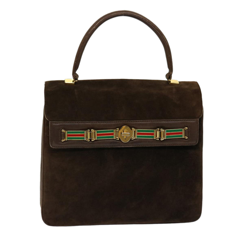 Gucci Brown Suede Handbag (Pre-Owned)