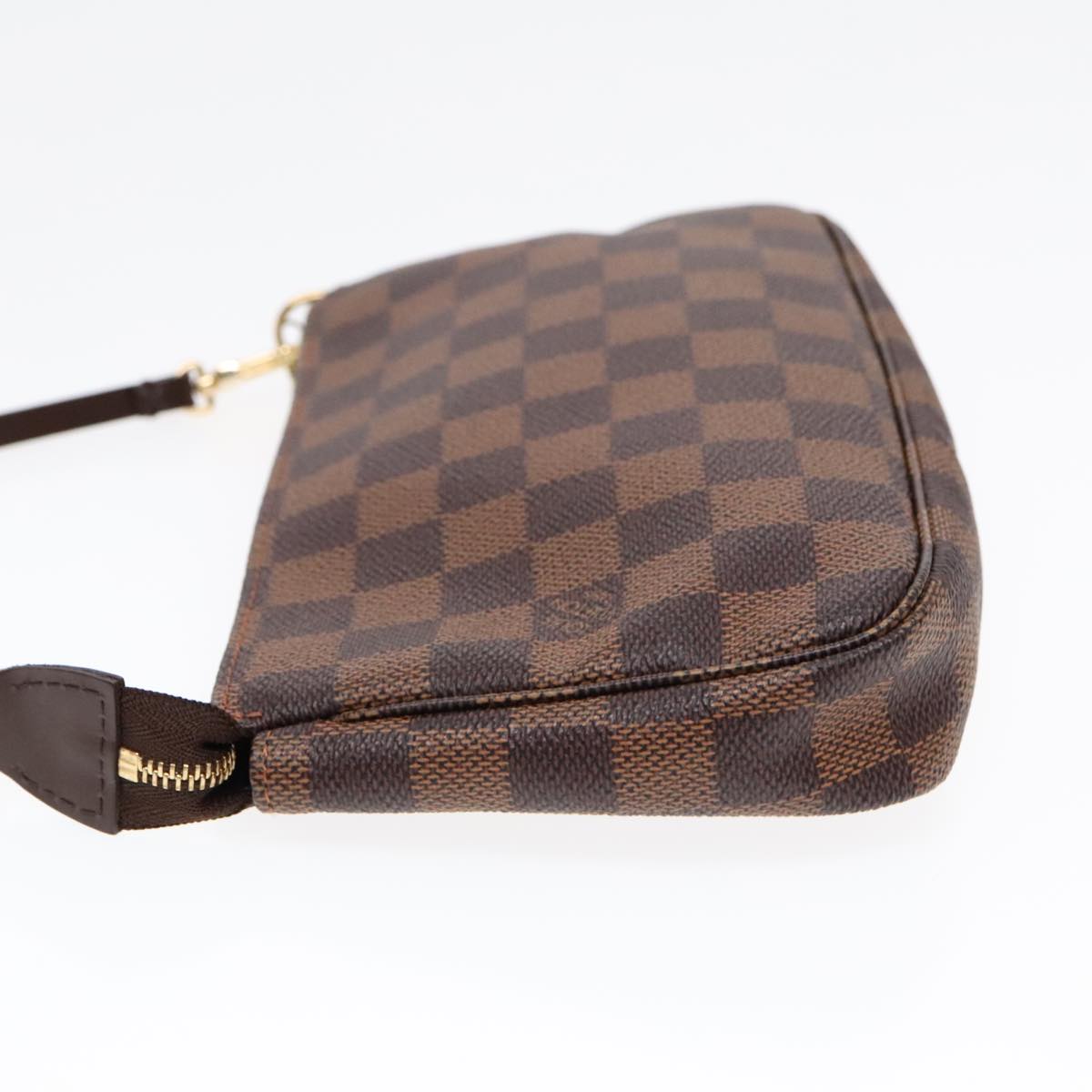 Louis Vuitton Pochette Accessoire Brown Canvas Clutch Bag (Pre-Owned)