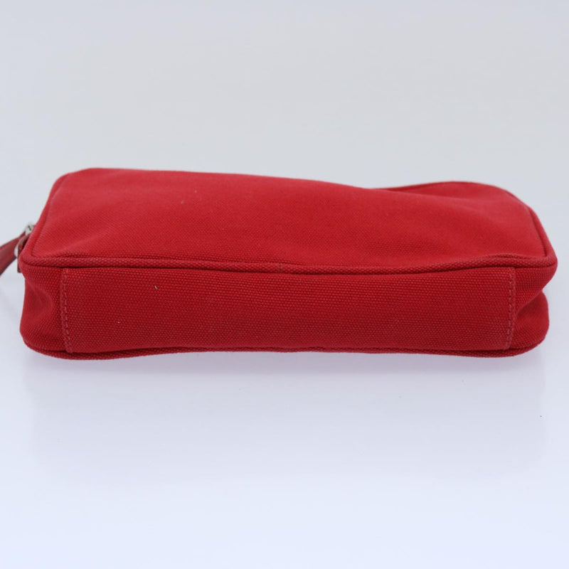 Prada Red Canvas Shoulder Bag (Pre-Owned)