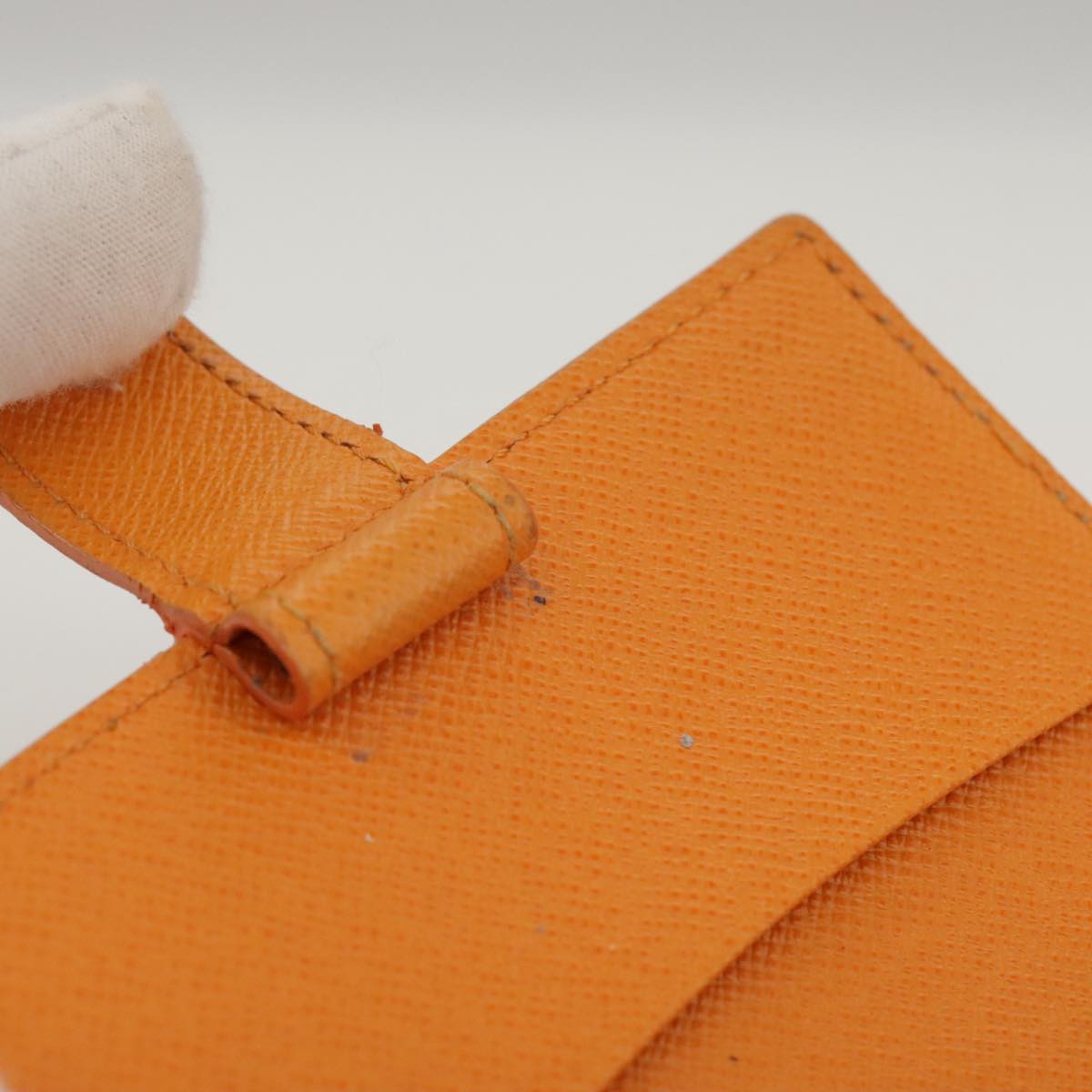 Louis Vuitton Agenda Cover Orange Leather Wallet  (Pre-Owned)