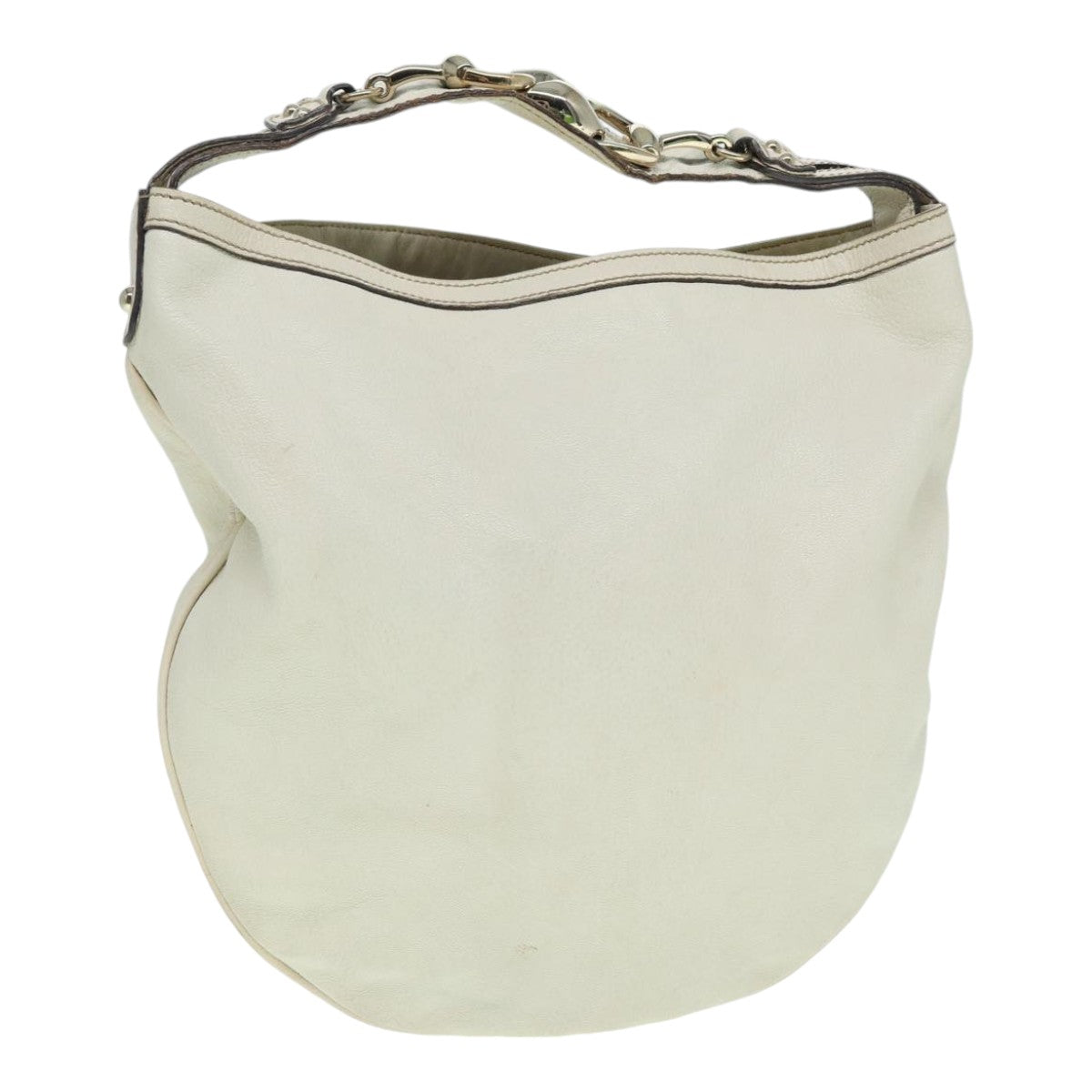 Gucci Hobo Beige Leather Shoulder Bag (Pre-Owned)