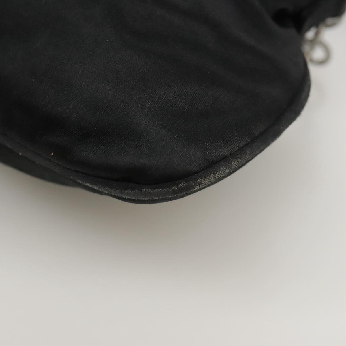 Salvatore Ferragamo Gancini Black Silk Clutch Bag (Pre-Owned)