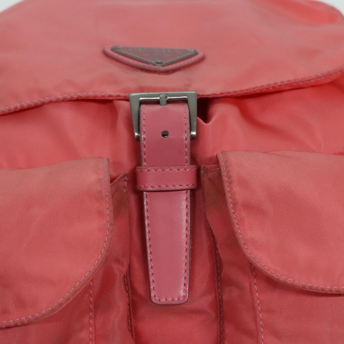 Prada Re-Nylon Pink Canvas Backpack Bag (Pre-Owned)