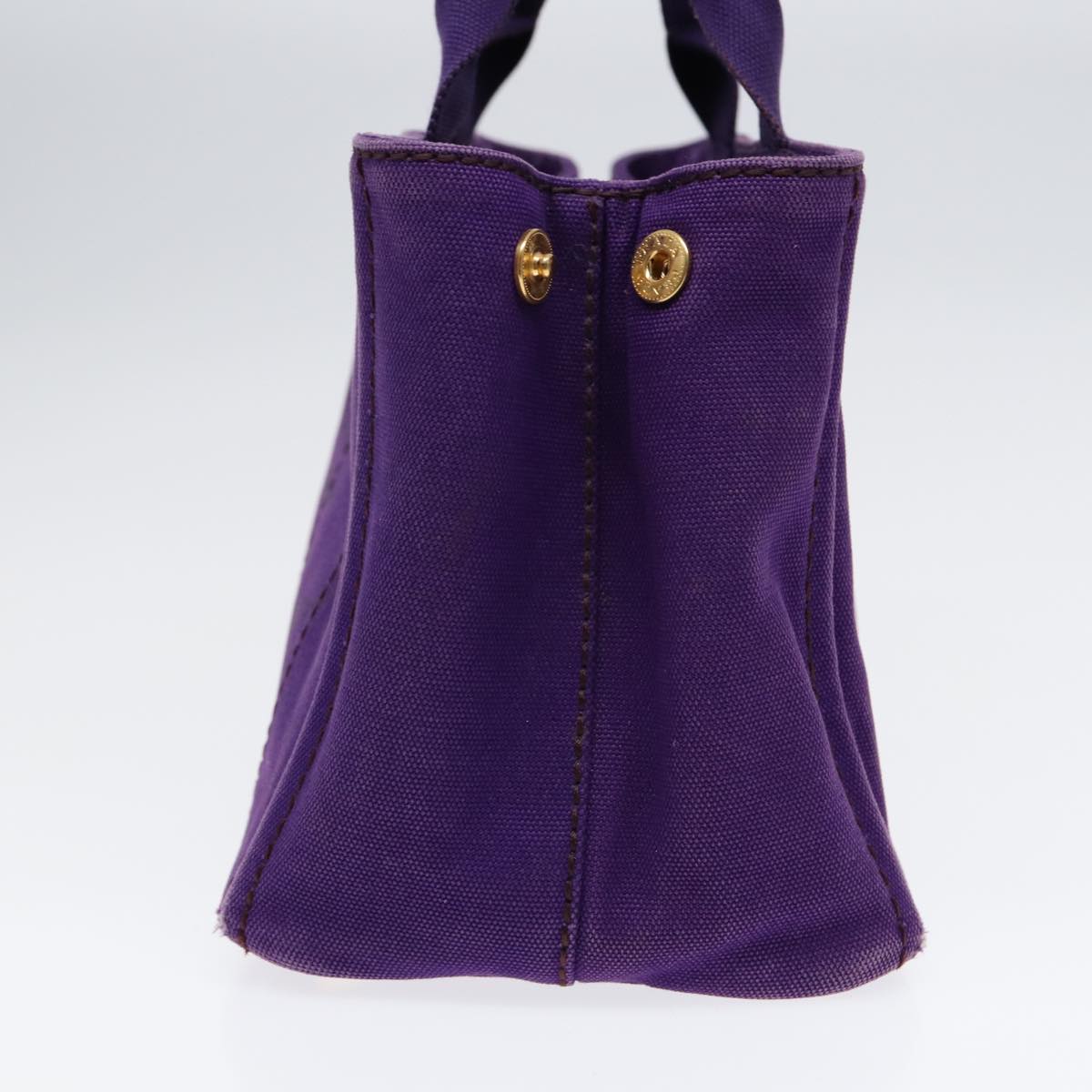 Prada Canapa Purple Canvas Handbag (Pre-Owned)