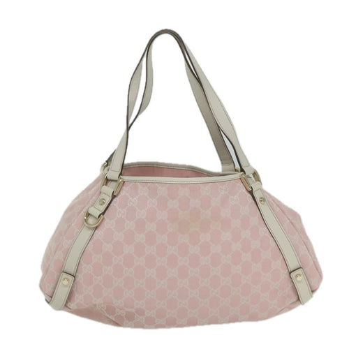 Gucci Abbey Pink Canvas Shoulder Bag (Pre-Owned)