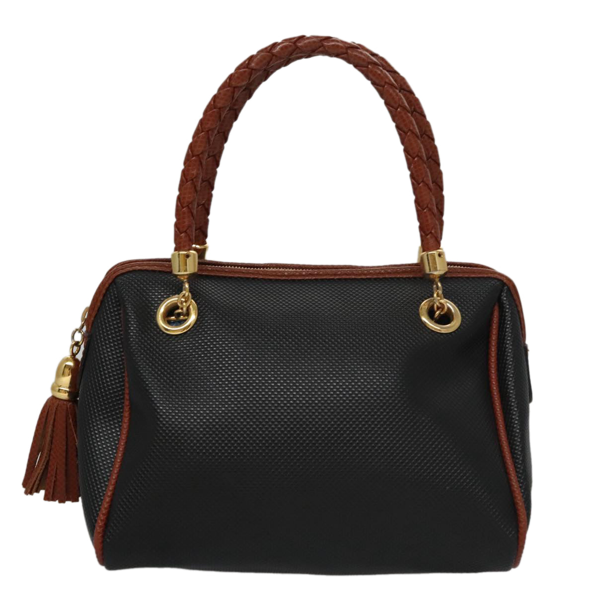 Bottega Veneta -- Black Canvas Handbag (Pre-Owned)