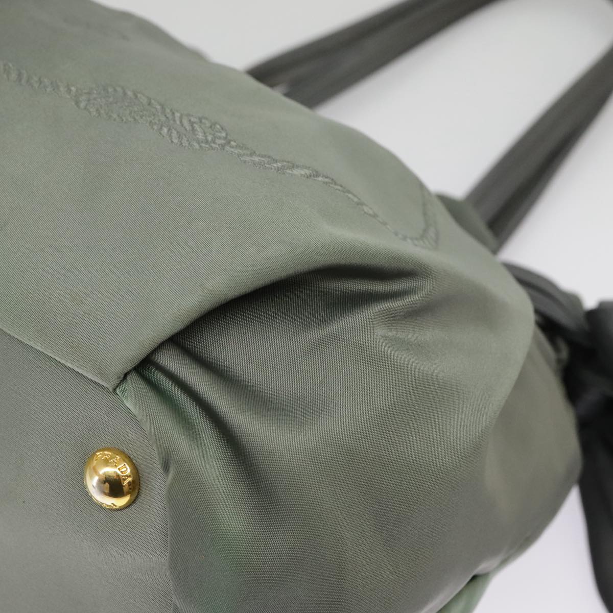 Prada Re-Nylon Khaki Synthetic Handbag (Pre-Owned)