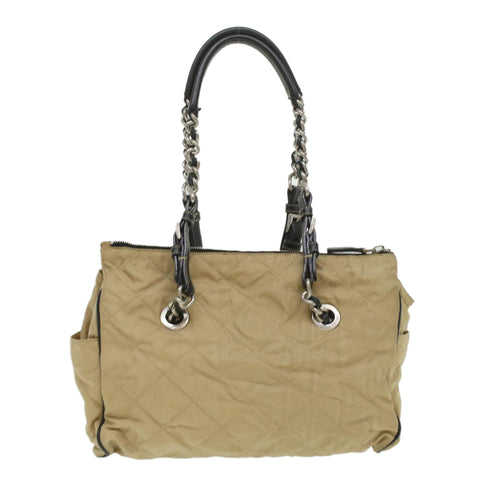 Prada Beige Canvas Handbag (Pre-Owned)