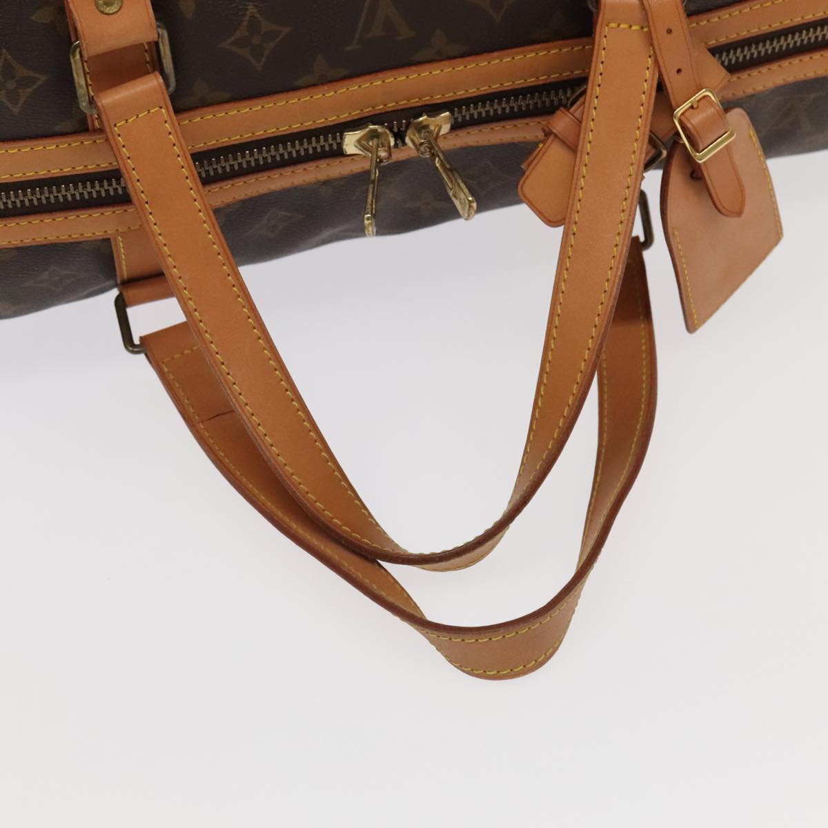 Louis Vuitton Sac Souple Brown Canvas Travel Bag (Pre-Owned)