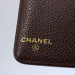 Chanel Coco Mark Brown Leather Wallet  (Pre-Owned)