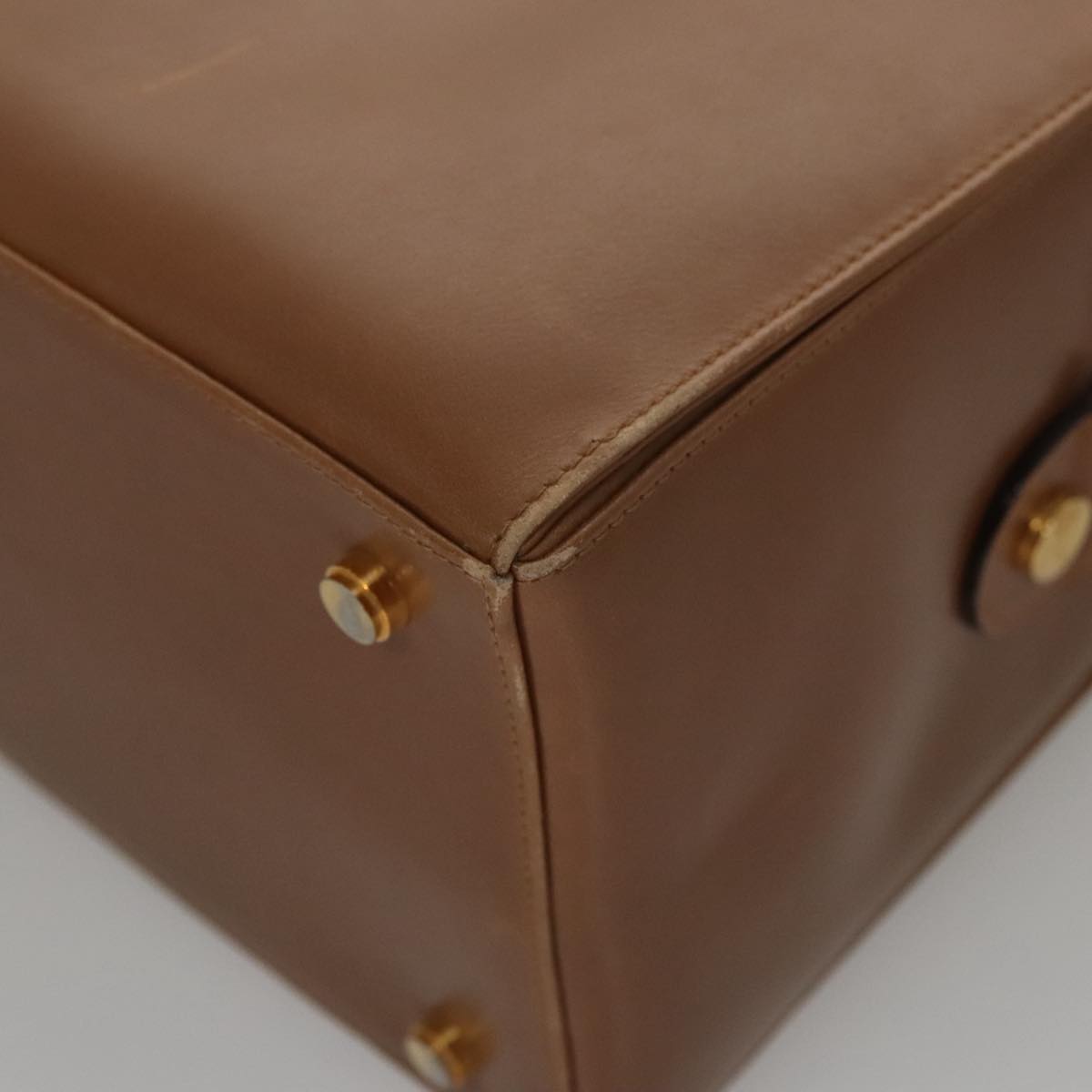 Salvatore Ferragamo Gancini Brown Leather Handbag (Pre-Owned)