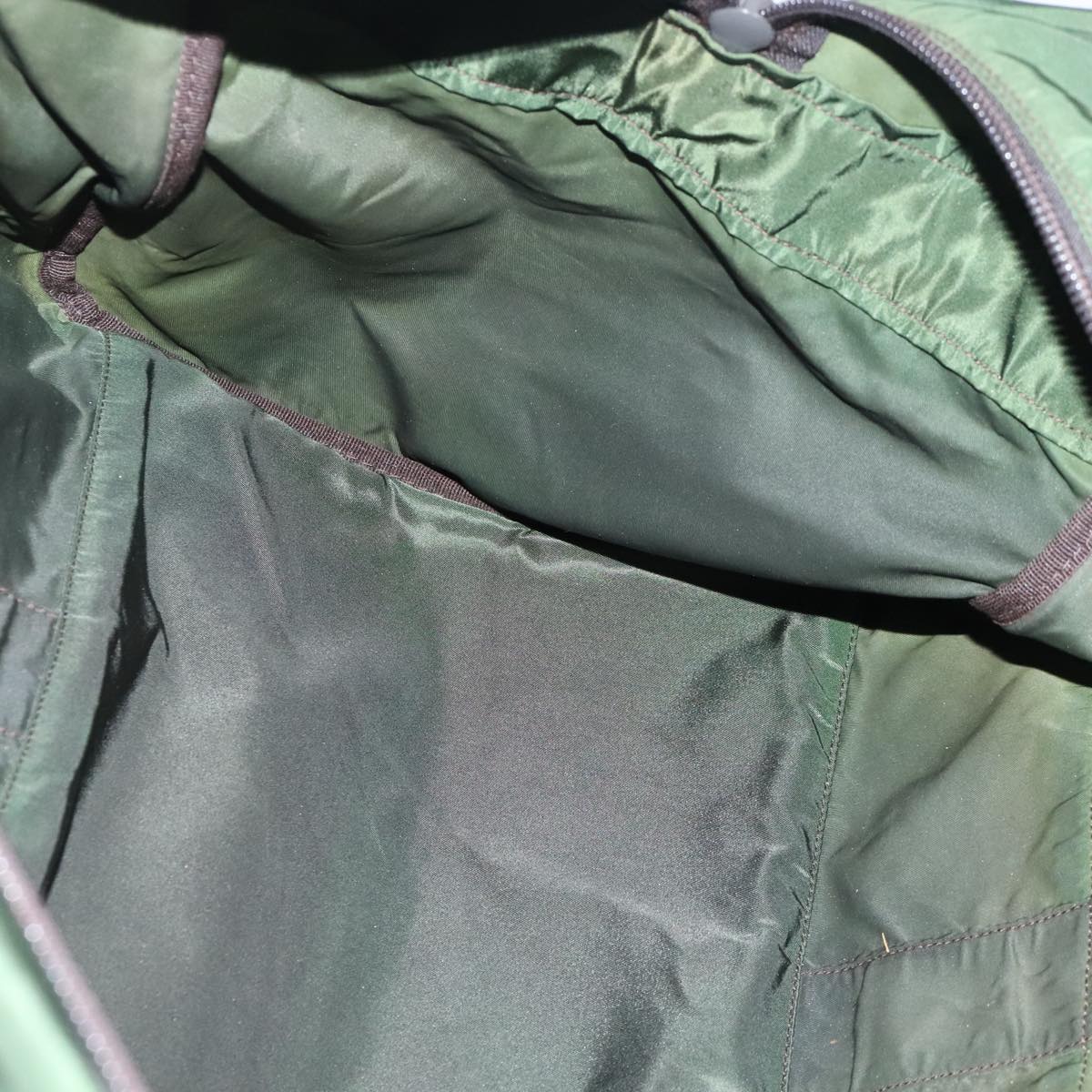 Prada Re-Nylon Khaki Synthetic Travel Bag (Pre-Owned)