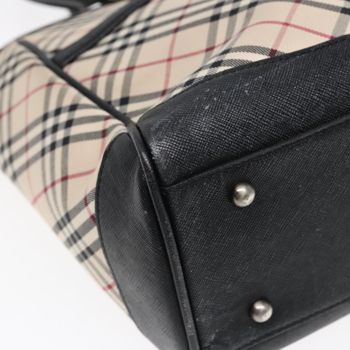 Burberry Nova Check Beige Canvas Handbag (Pre-Owned)