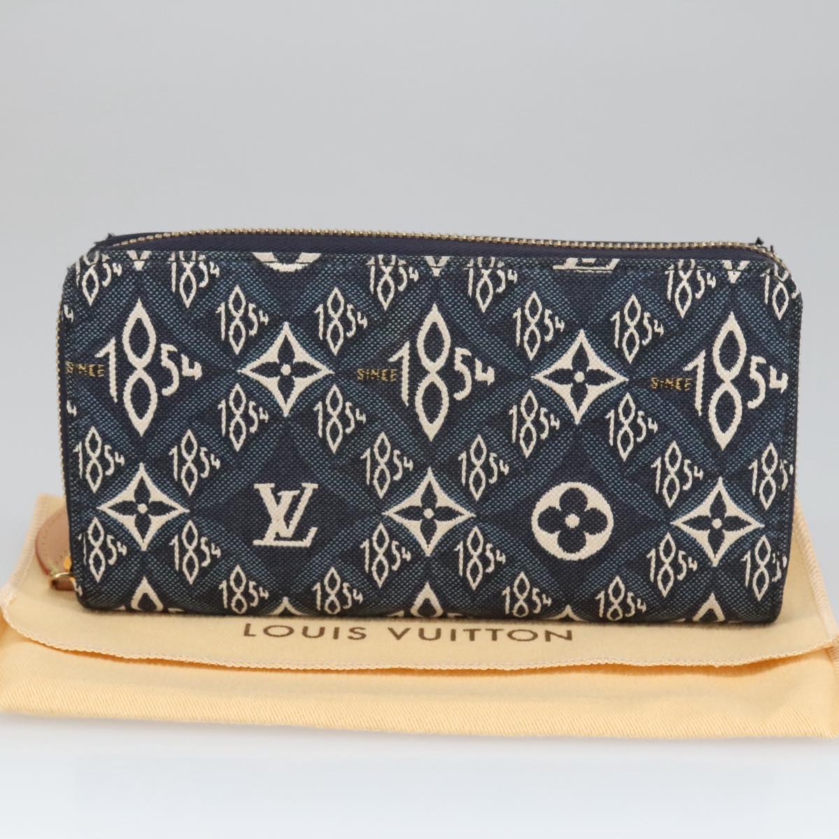 Louis Vuitton Portefeuille Zippy Blue Canvas Wallet  (Pre-Owned)