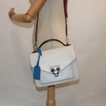 Louis Vuitton Monceau White Leather Shoulder Bag (Pre-Owned)