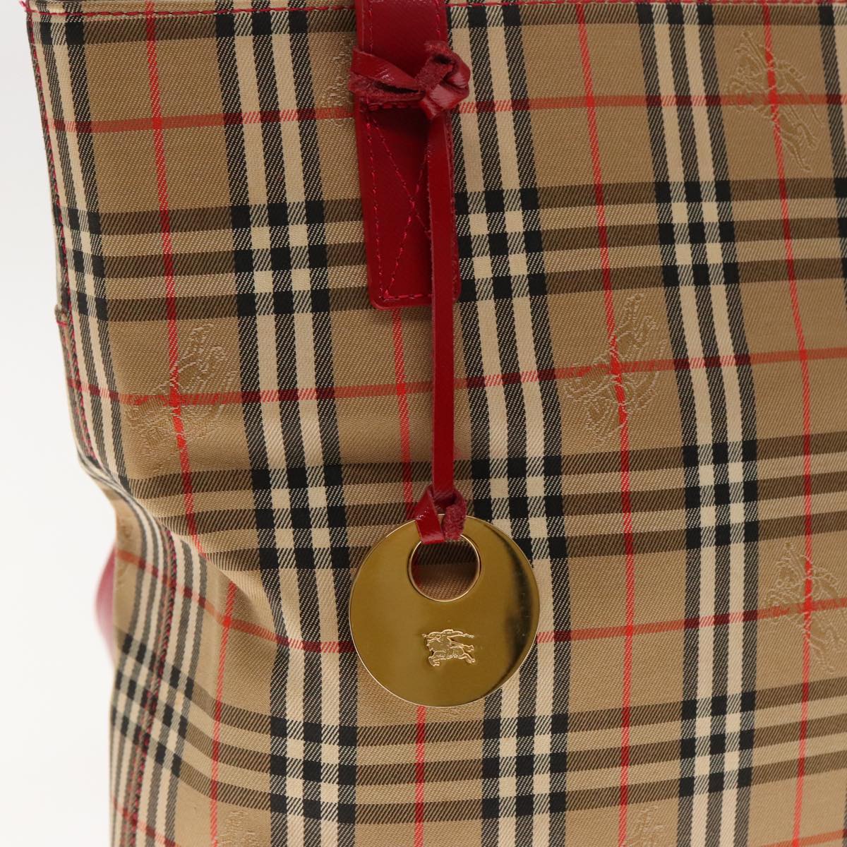 Burberry Nova Check Beige Canvas Shoulder Bag (Pre-Owned)