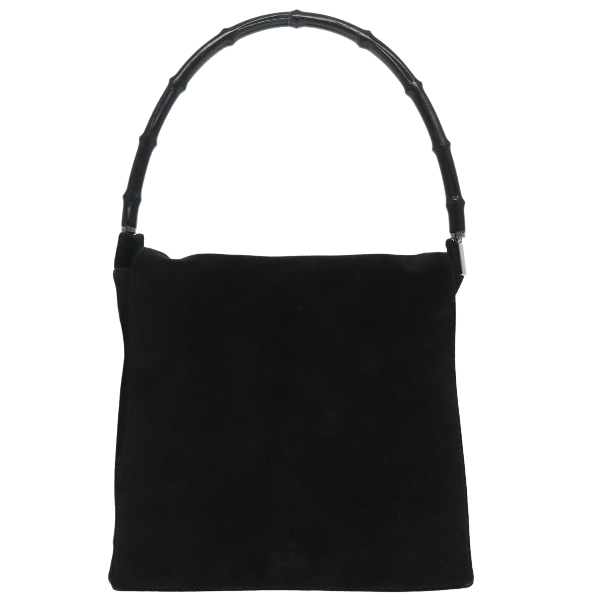 Gucci Bamboo Black Suede Shoulder Bag (Pre-Owned)