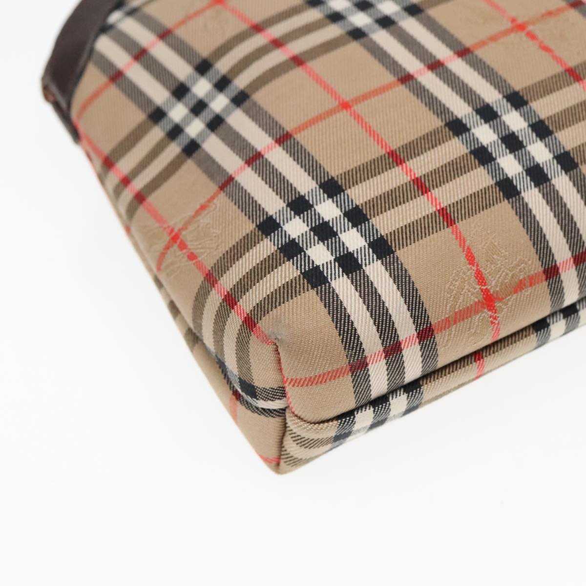 Burberry Nova Check Beige Canvas Clutch Bag (Pre-Owned)