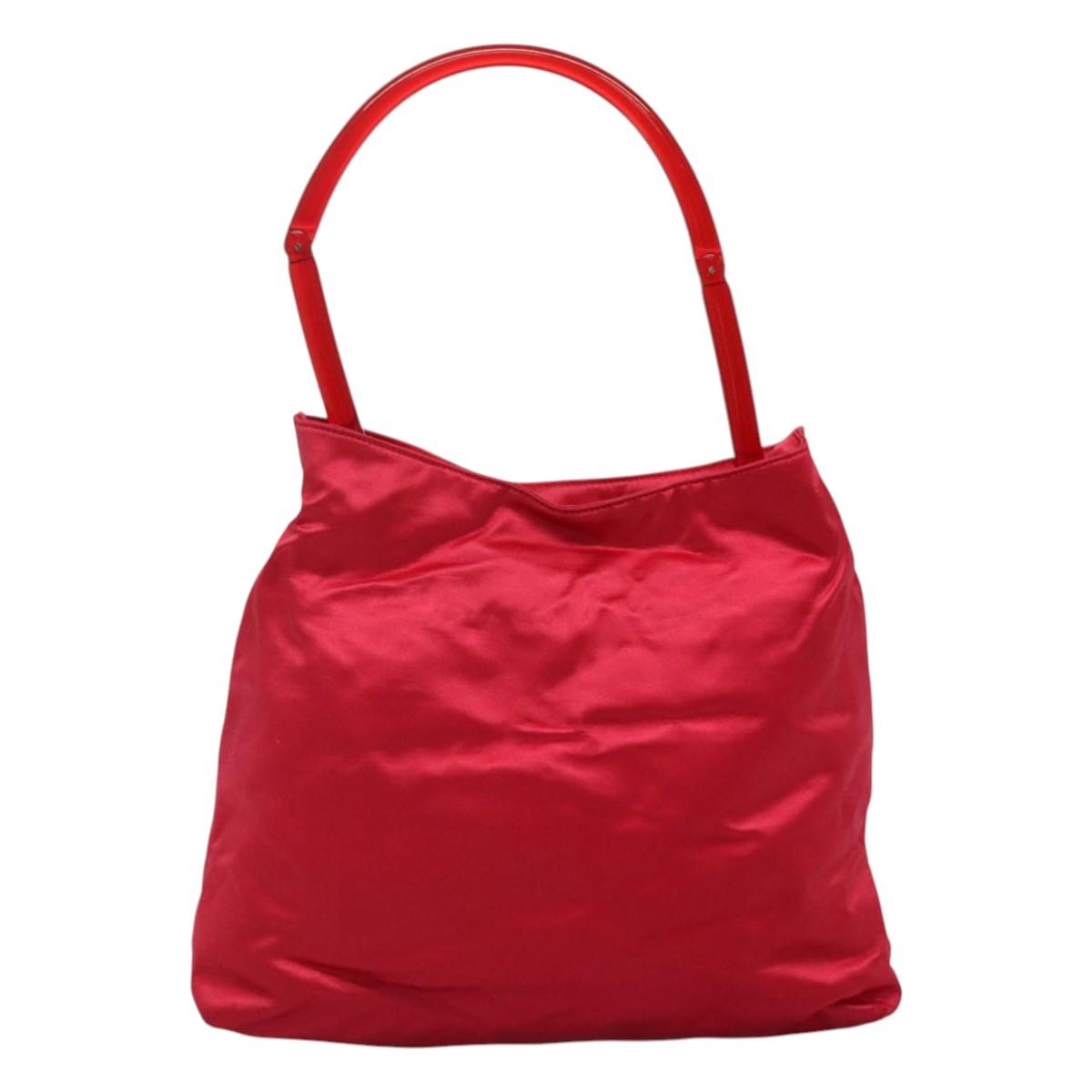 Prada Tessuto Pink Synthetic Shoulder Bag (Pre-Owned)