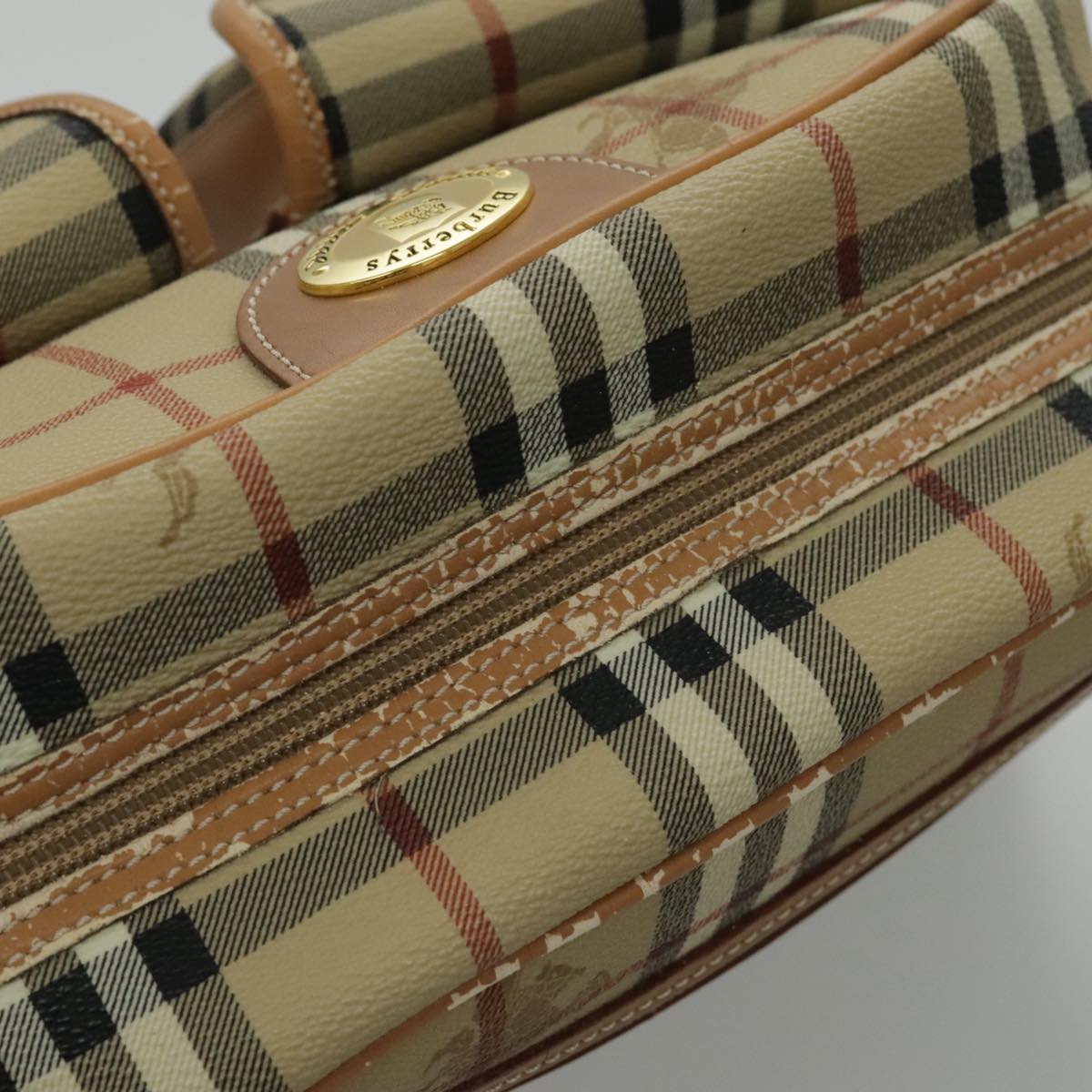 Burberry Nova Check Beige Canvas Shoulder Bag (Pre-Owned)