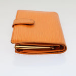 Louis Vuitton Viennois Orange Leather Wallet  (Pre-Owned)