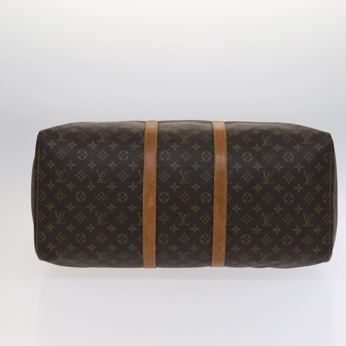 Louis Vuitton Keepall 55 Brown Canvas Travel Bag (Pre-Owned)