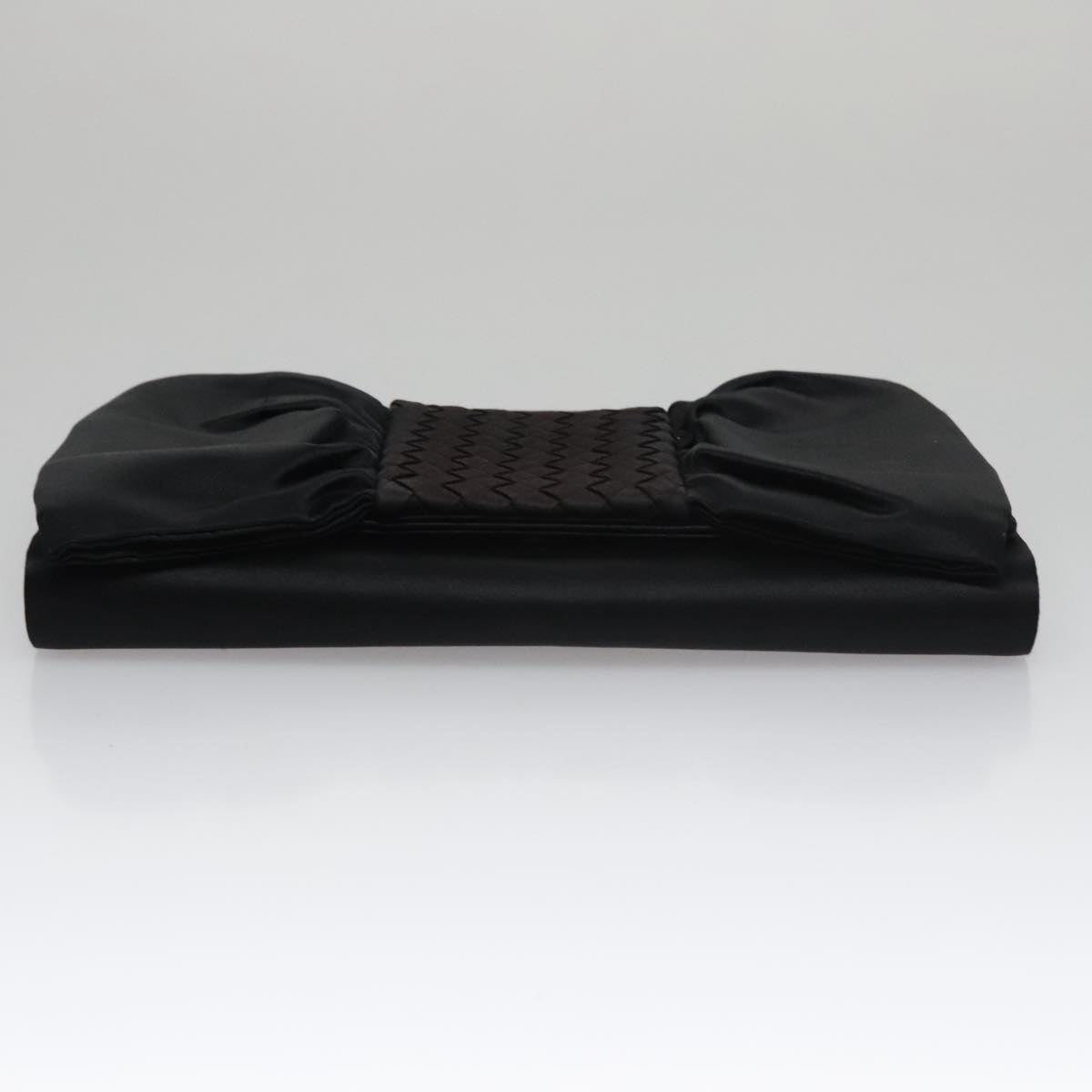 Bottega Veneta Black Silk Clutch Bag (Pre-Owned)