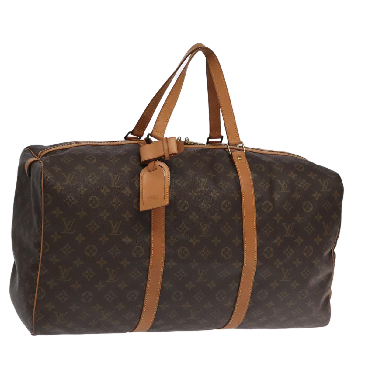 Louis Vuitton Sac Souple Brown Canvas Travel Bag (Pre-Owned)