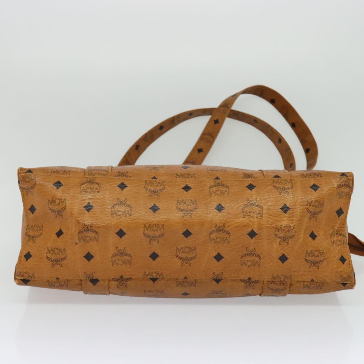 MCM Visetos Brown Leather Tote Bag (Pre-Owned)