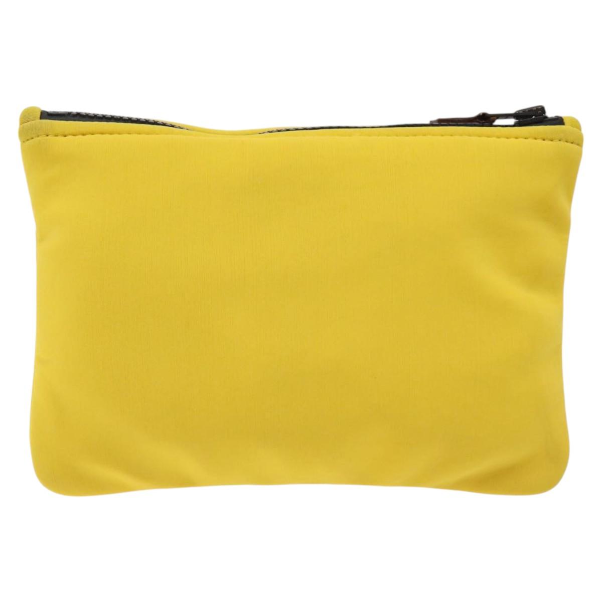 Hermès Neobain Yellow Nylon Clutch Bag (Pre-Owned)